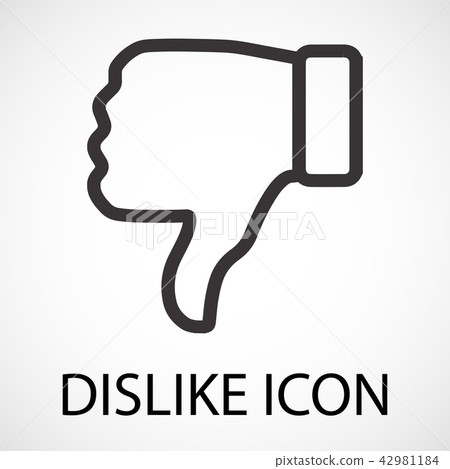 Simple dislike icon, vector 42981184