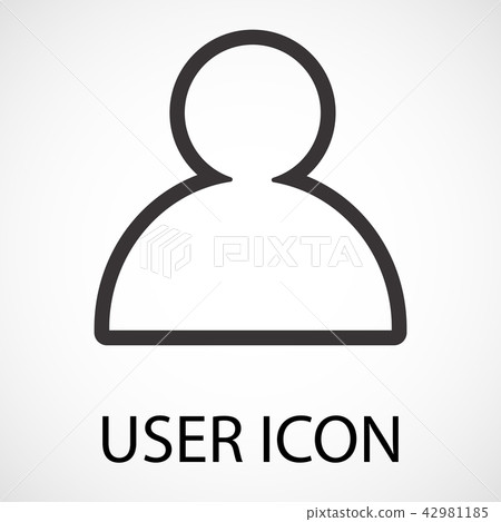 Simple user line icon, vector Simple user line icon, vector 42981185