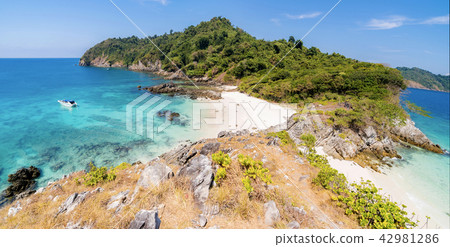 Tropical white sand beach Aerial Tropical white sand beach Aerial 42981286
