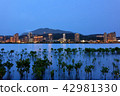 Night view of Tamsui cityscape in Bali riverbank 42981330