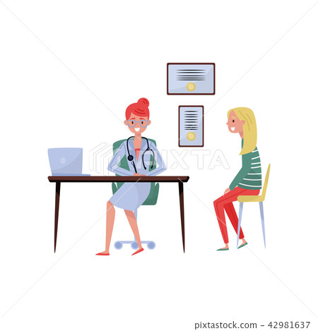 Male practitioner doctor advising patient in medical office, medical treatment and healthcare 42981637