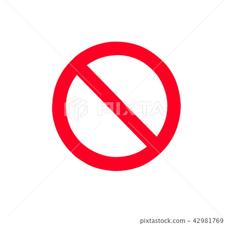 Signs prohibiting red, isolated on white  42981769