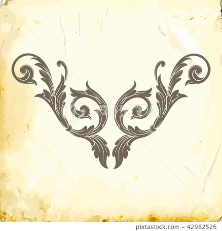 Vector baroque of vintage elements for design. Vector baroque of vintage elements for design. 42982526