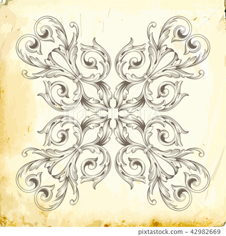Vector baroque of vintage elements for design.  42982669