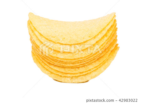 Stack of potato chips 42983022