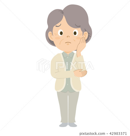 Granny old lady elderly female illustration 42983371
