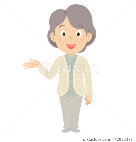 Granny old lady elderly female illustration 42983372