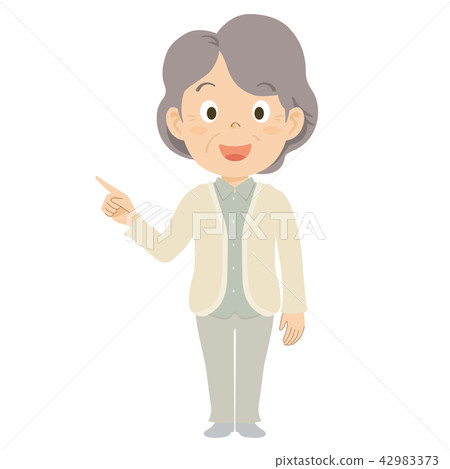 Granny old lady elderly female illustration 42983373