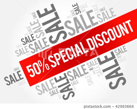 50% Special Discount sale words cloud 50% Special Discount sale words cloud 42983668