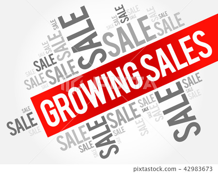Growing Sales words cloud 42983673