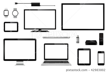 Set of vector realistic digital devices - Stock Illustration [42983802 ...