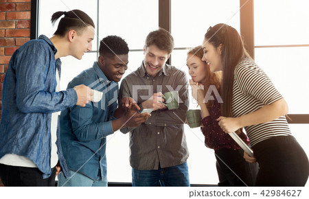 Coffee break chat at office Coffee break chat at office 42984627