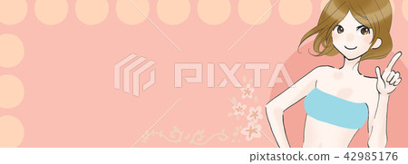 Swimwear (underwear) cute girls women poster design Swimwear (underwear) cute girls women poster design 42985176