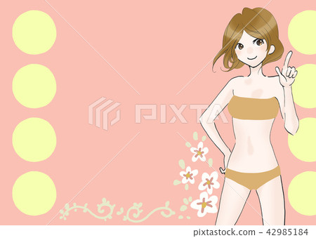 Swimwear (underwear) cute girls women poster design 42985184
