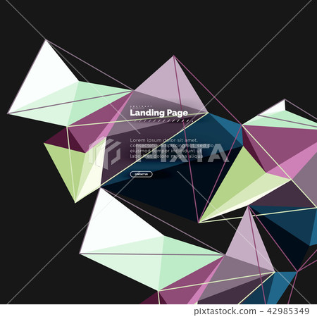 Vector 3d triangle abstract background - Stock Illustration [42985349 ...
