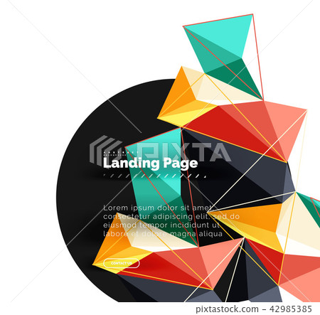 Vector 3d triangle abstract background - Stock Illustration [42985385 ...