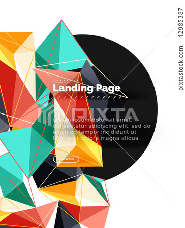 Vector 3d triangle abstract background - Stock Illustration [42985387 ...