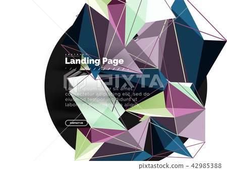 Vector 3d triangle abstract background - Stock Illustration [42985388 ...