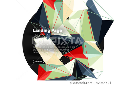 Vector 3d triangle abstract background - Stock Illustration [42985391 ...