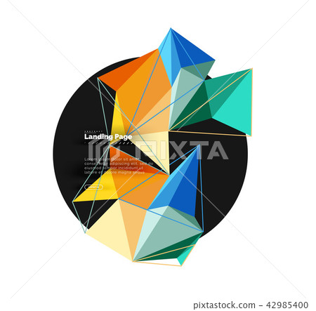 Vector 3d triangle abstract background - Stock Illustration [42985400 ...