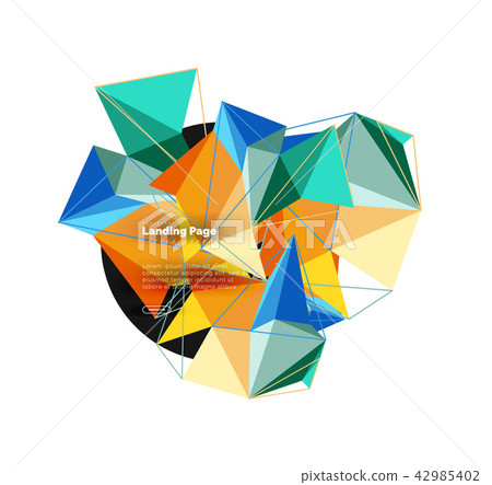 Vector 3d triangle abstract background - Stock Illustration [42985402 ...