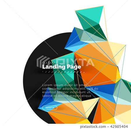 Vector 3d triangle abstract background - Stock Illustration [42985404 ...