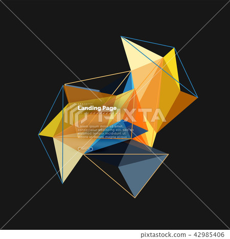 Vector 3d triangle abstract background - Stock Illustration [42985406 ...