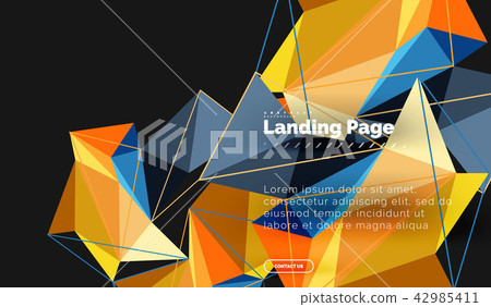 Vector 3d triangle abstract background - Stock Illustration [42985411 ...