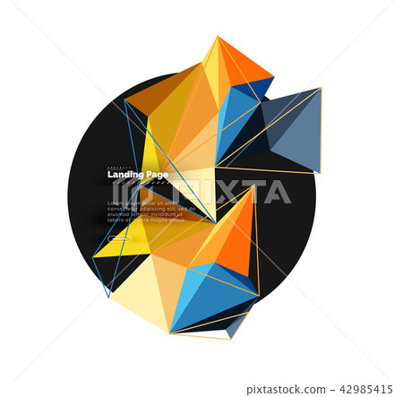 Vector 3d triangle abstract background - Stock Illustration [42985415 ...