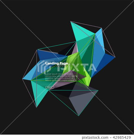 Vector 3d triangle abstract background - Stock Illustration [42985429 ...