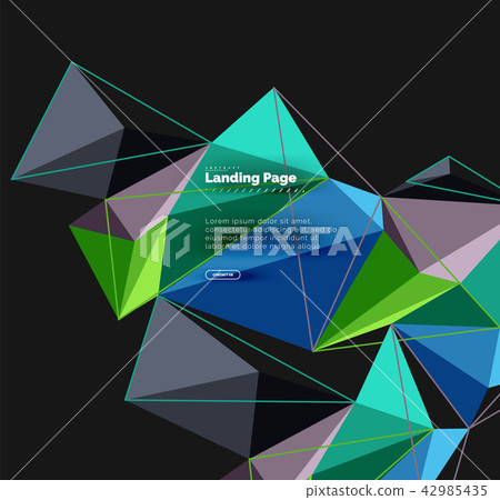 Vector 3d triangle abstract background - Stock Illustration [42985435 ...