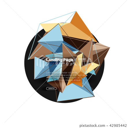 Vector 3d triangle abstract background - Stock Illustration [42985442 ...