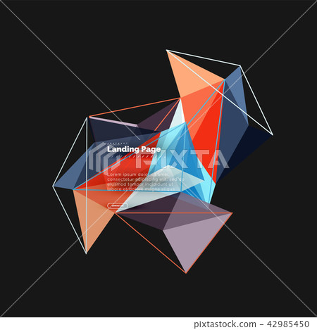 Vector 3d triangle abstract background - Stock Illustration [42985450 ...