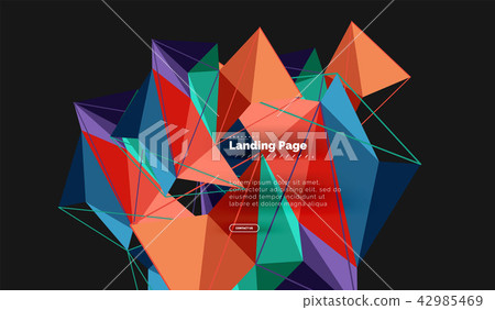 Vector 3d triangle abstract background - Stock Illustration [42985469 ...