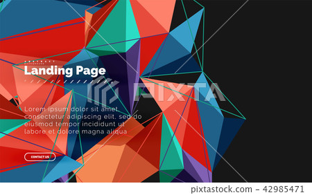 Vector 3d triangle abstract background 42985471