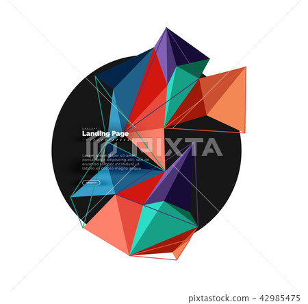 Vector 3d triangle abstract background - Stock Illustration [42985475 ...