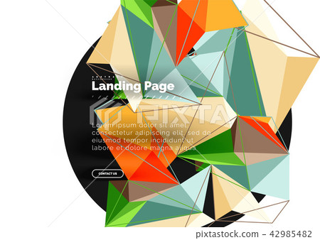 Vector 3d triangle abstract background - Stock Illustration [42985482 ...