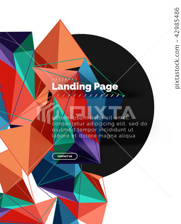 Vector 3d triangle abstract background - Stock Illustration [42985486 ...