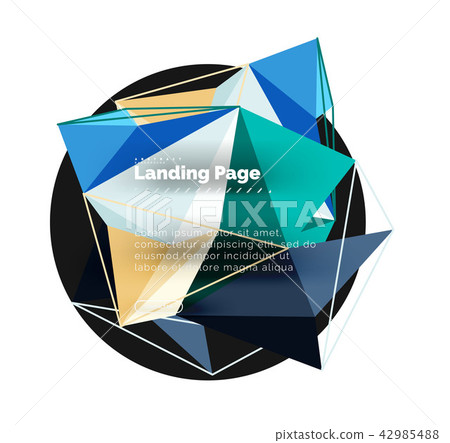 Vector 3d triangle abstract background - Stock Illustration [42985488 ...
