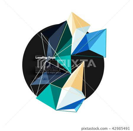 Vector 3d triangle abstract background - Stock Illustration [42985491 ...