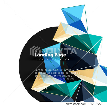 Vector 3d triangle abstract background - Stock Illustration [42985510 ...