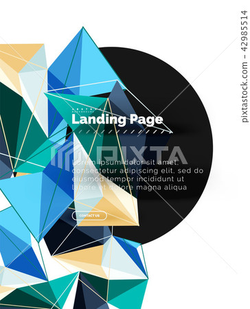 Vector 3d triangle abstract background - Stock Illustration [42985514 ...