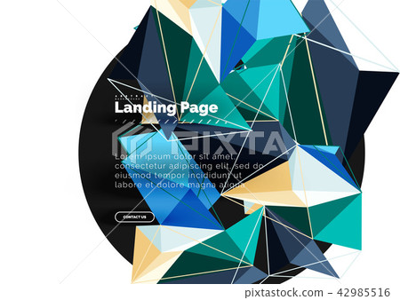 Vector 3d triangle abstract background - Stock Illustration [42985516 ...