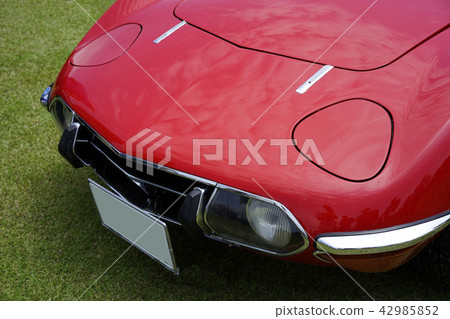 Toyota 2000 GT Solar Red rare car Showa's famous retractable head light The best high performance car Carried curved beauty Toyota 2000 GT Solar Red rare car Showa's famous retractable head light The best high performance car Carried curved beauty 42985852