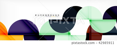 Semi circle abstract background, modern geometric pattern design. Business or technology 42985911