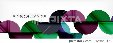 Modern geometrical abstract background - circles. Business or technology presentation design 42985916