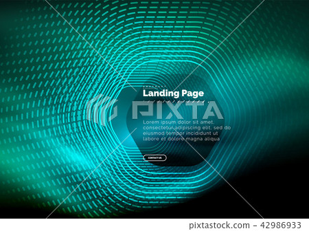 Neon glowing techno hexagon shape lines, hi-tech futuristic abstract background, landing page Neon glowing techno hexagon shape lines, hi-tech futuristic abstract background, landing page 42986933
