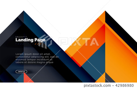 Square shape geometric abstract background, landing page web design template Square shape geometric abstract background, landing page web design template 42986980