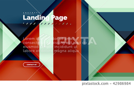 Square shape geometric abstract background, landing page web design template Square shape geometric abstract background, landing page web design template 42986984