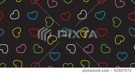 heart Seamless pattern vector valentine isolated - Stock Illustration ...